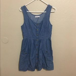 Denim button down dress
